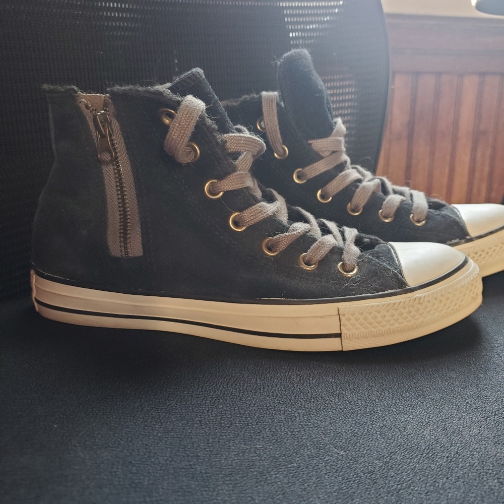 Converse fur-lined high tops